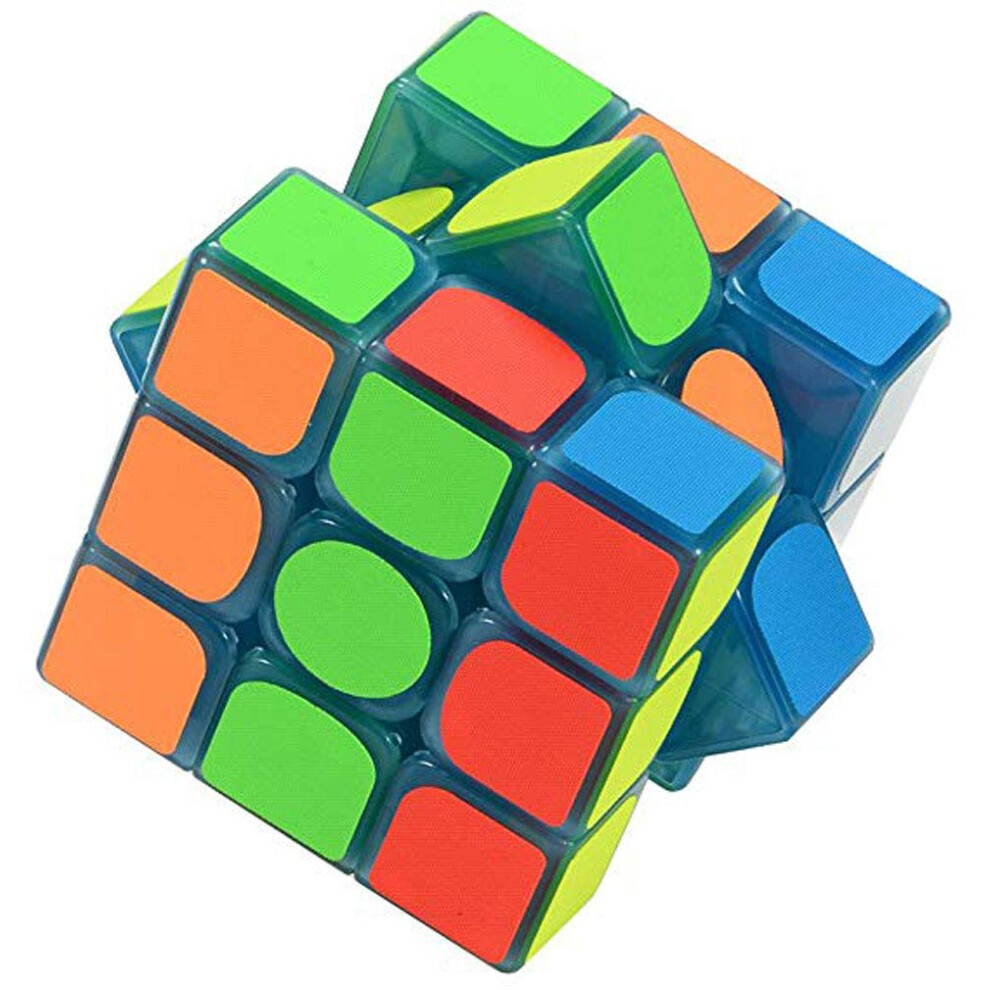 TANCH Blue Fluorescent Speed Cube 3x3x3 Glow in The Dark Luminous Magic Cube Puzzle Toy-image-OPC-PDTSPPW-NEW