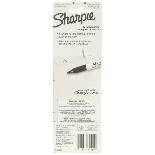 Sharpie Sharpie Rub-a Dub Vaskem?rker Sort 2pk 1