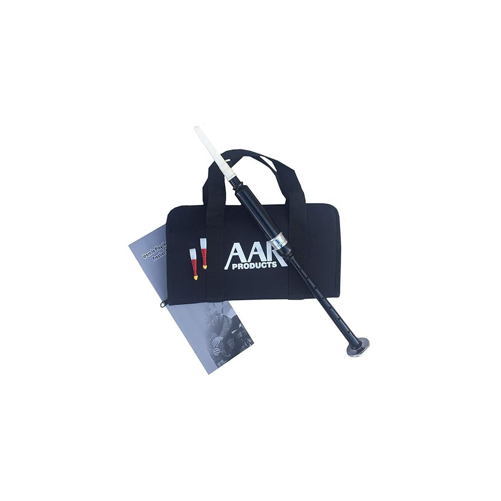 Cornamusa Scozzese Highland Per Pratica Con Cornamusa Nera Argentata, Ance Incluse, Borsa E Libro-image