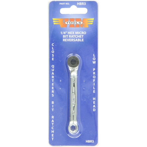 VIM Tools HBR3 Double Ended 1/4" Hex Bit Ratchet 2