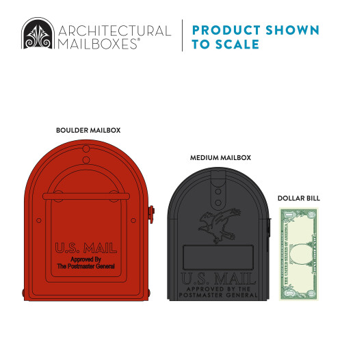 Architectural Mailboxes 7900-7R-SR Boulder Mailbox  Red 2
