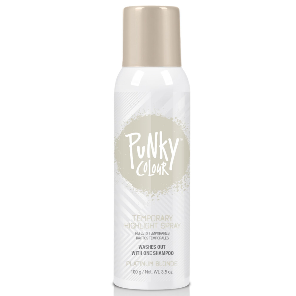 Punky Temporary Hair Highlight Spray Platinum Blonde 3.5 Oz 1-Pack - Instant, Damage-Free Highlights 14608535055