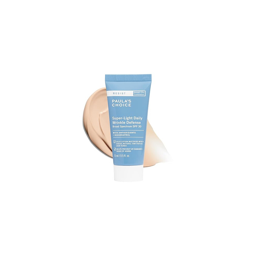 Paulas choice RESIST Super-Light Daily Wrinkle Defense SPF 30 Matte Tinted Face Moisturizer with UVA & UVB Pro