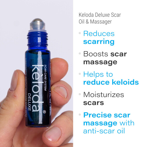 KELODA Deluxe Έλαιο Αφαίρεσης Ουλών & Μασάζ, 0.33 oz | Για Ουλές Χειρουργείων και Κελοειδή 2