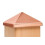 4x4 Post Point Cap - Solid Copper (3-1/2"" x 3-1/2"") 4