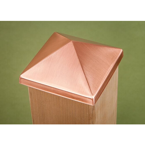 4x4 Post Point Cap - Solid Copper (3-1/2"" x 3-1/2"") 2