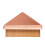 4x4 Post Point Cap - Solid Copper (3-1/2"" x 3-1/2"") 5