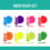 S.E.I. Neon Tie-Dye Kit Textil Spray Dye 8 barev 2