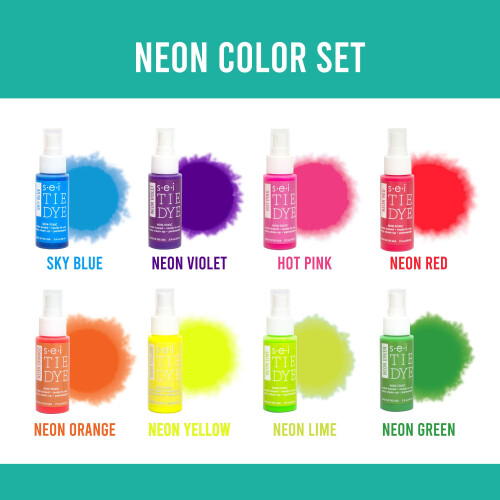 S.E.I. Neon Tie-Dye Kit Textil Spray Dye 8 barev 1
