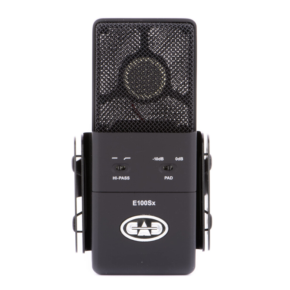 Microphone ? condensateur supercardio?de CAD Audio E100SX, grande membrane, noir - Id?al pour enregistrements professionnels.