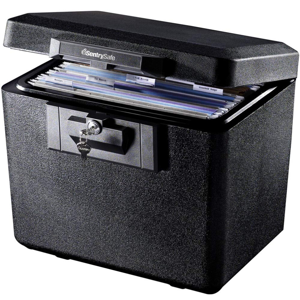 SentrySafe Fireproof Safe Box with Key Lock, Safe for Files and Documents, 0.61 Cubic Feet, 13.6 x 15.3 x 12.1 inches, 1170