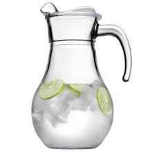 (1) 1.8L Pasabahce Glass Jug with Lid for Water, Juice, Cocktails