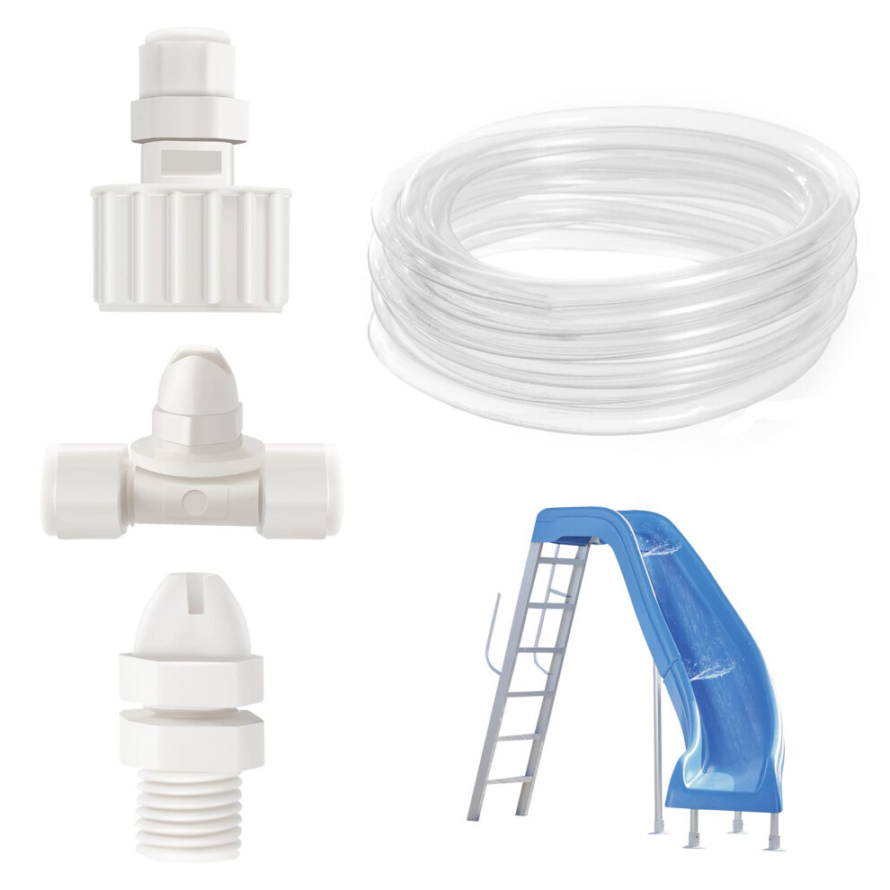 Pool Slide Water Tubing Kit  Spray Hose KitParts for Inground Pool Slide  Swimming Pool Slide Water Sprayer