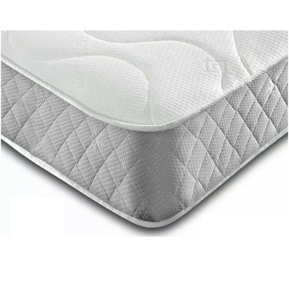 (2ft6 Small Single) Memory Foam Quilted Sprung 18cm deep Mattress