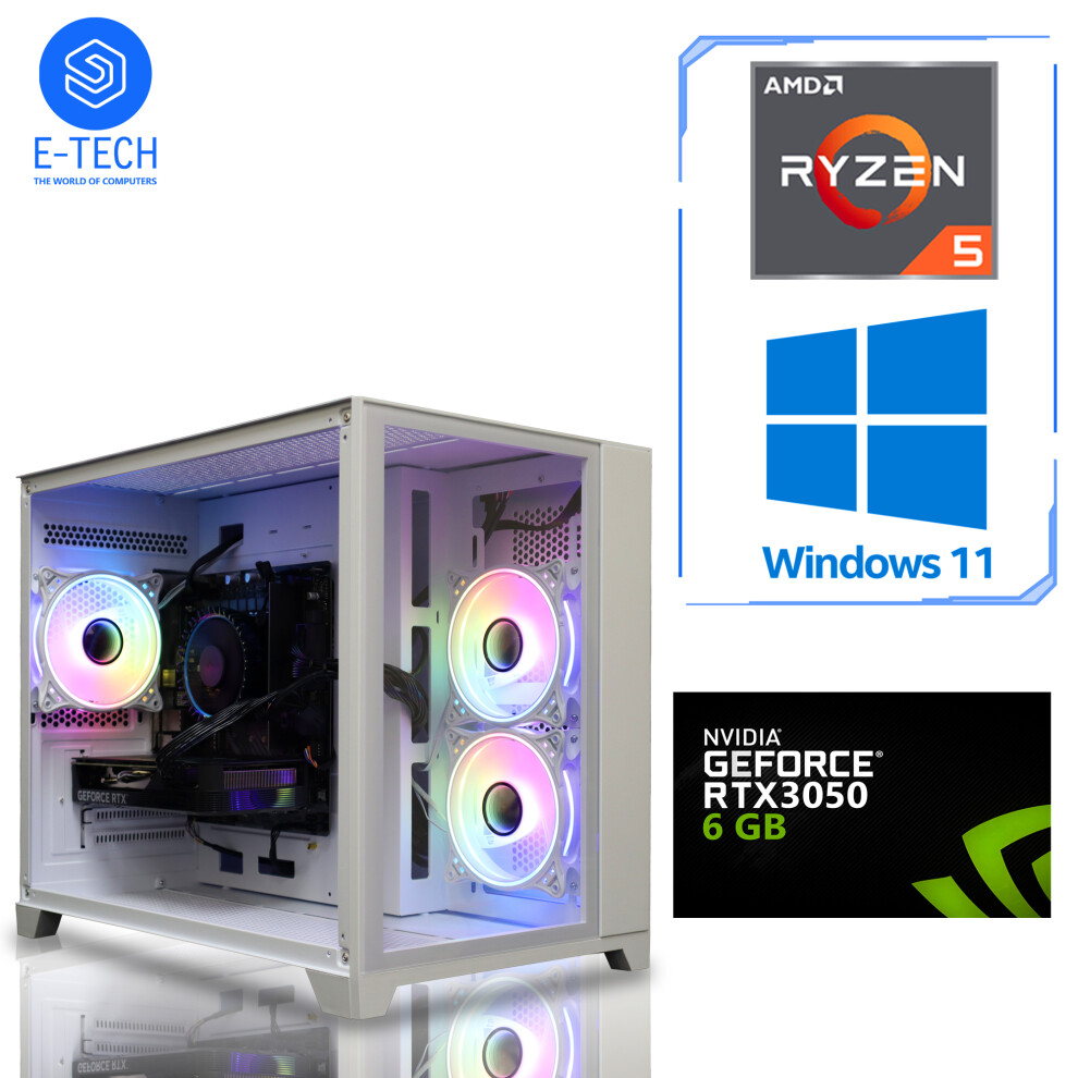 (256GB M.2) Gaming PC AMD Ryzen 5 5500 16GB - 6GB RTX 3050 W11-image-OPC-PFYSJ5W-NEW