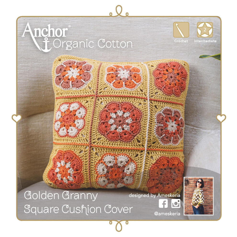 Anchor Crochet Kit Kussenhoes Granny Square: Goud
