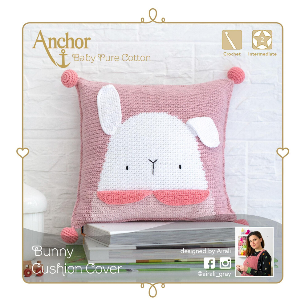 Anchor Crochet Kit Kussenhoes Baby Puur Katoen: Konijntje