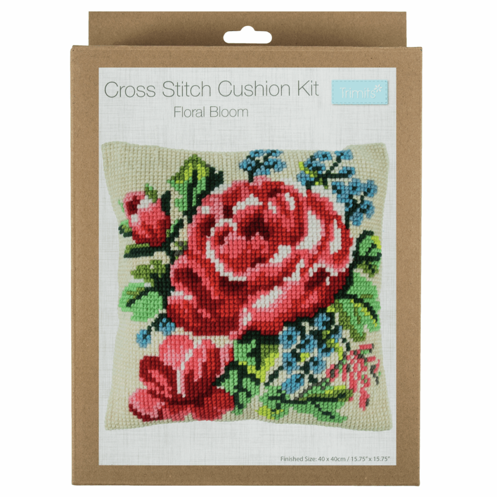 Trimits Kruissteek Kit Kussen: Bloemen Bloei