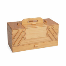 Hobby Gift Sewing Box Cantilever Wood 4 Tier