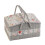 Hobby Gift Sewing Box (L) Twin-Lidded Wicker Hamper: Wildflowers 1
