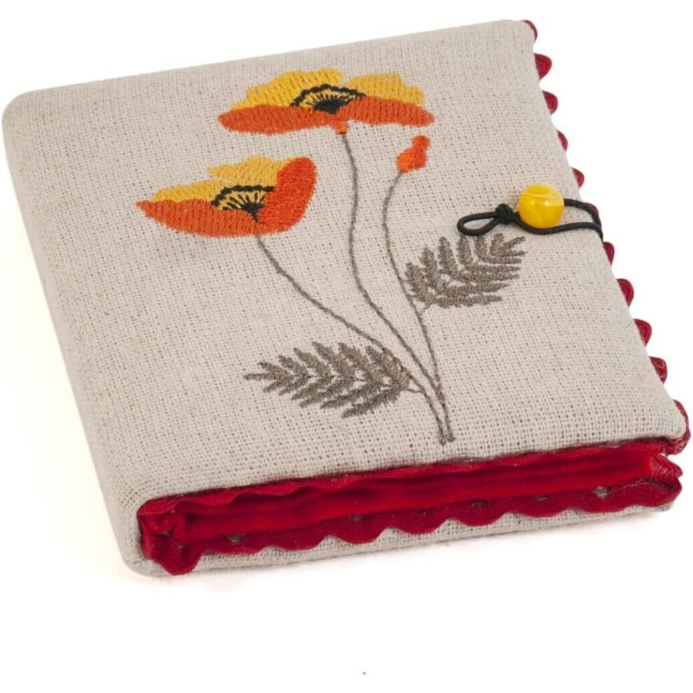 Hobby Gift Custodia Per Aghi – 5 Aghi Da Cucito, 4 Spilli Di Sicurezza, 3 Spilli Inclusi, 100% Cotone, 2,5 X 9,5 X 11,5 Cm, Fiori Selvatici-image
