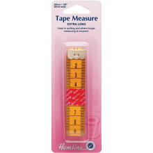 Hemline H256  Metric & Imperial Extra Long Quilter's Tape Measure 300cm/120in