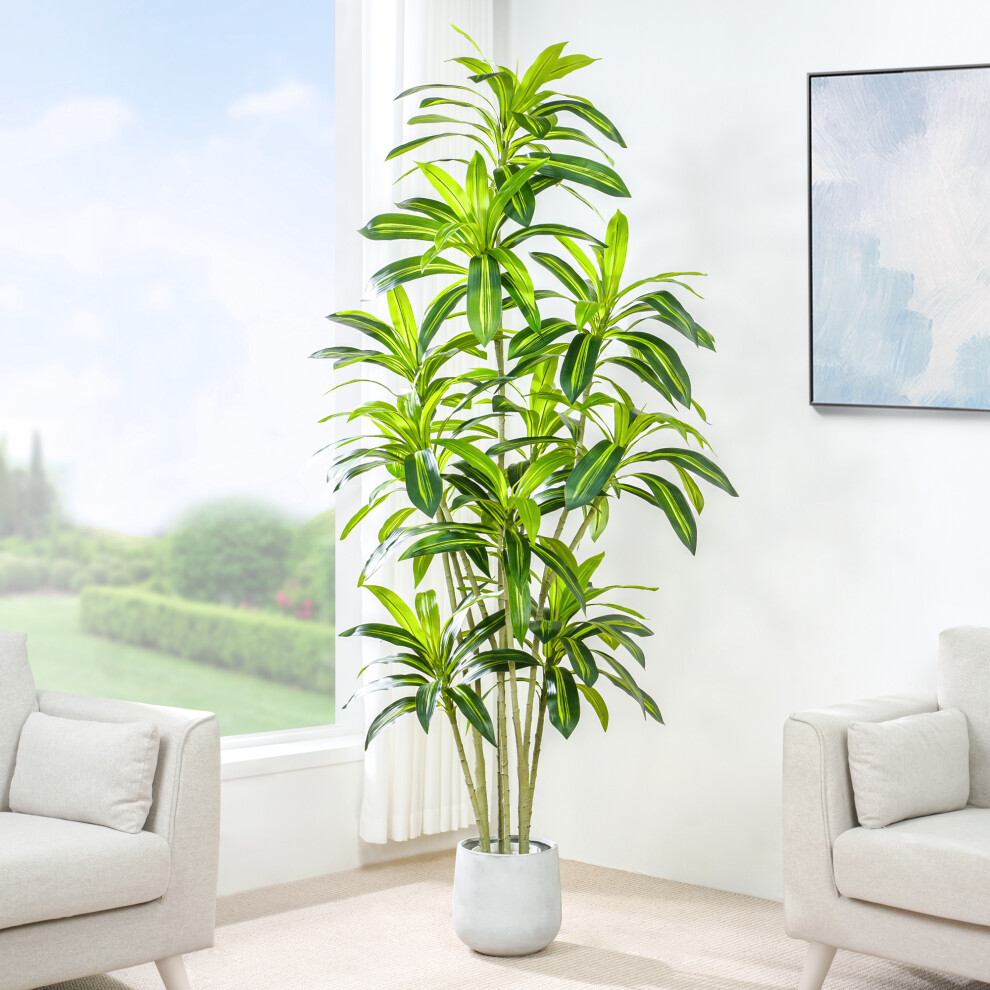 Mcc (200Cm) Artificial Agave Tree With Plastic Planter & Moss 200Cm