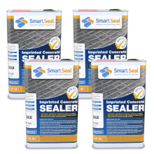 (4 x 5 Litre) Smartseal Imprinted Concrete Sealer - SILK/WET LOOK - Easy To Apply Driveway Sealer - Durable Protection Outdoor Sealer for Imprinted Concrete
