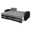 (Grey, Right Corner) Kevin Fabric Ottoman Storage Corner Sofa Bed 4