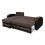 (Brown, Right Corner) Kevin Fabric Ottoman Storage Corner Sofa Bed 4