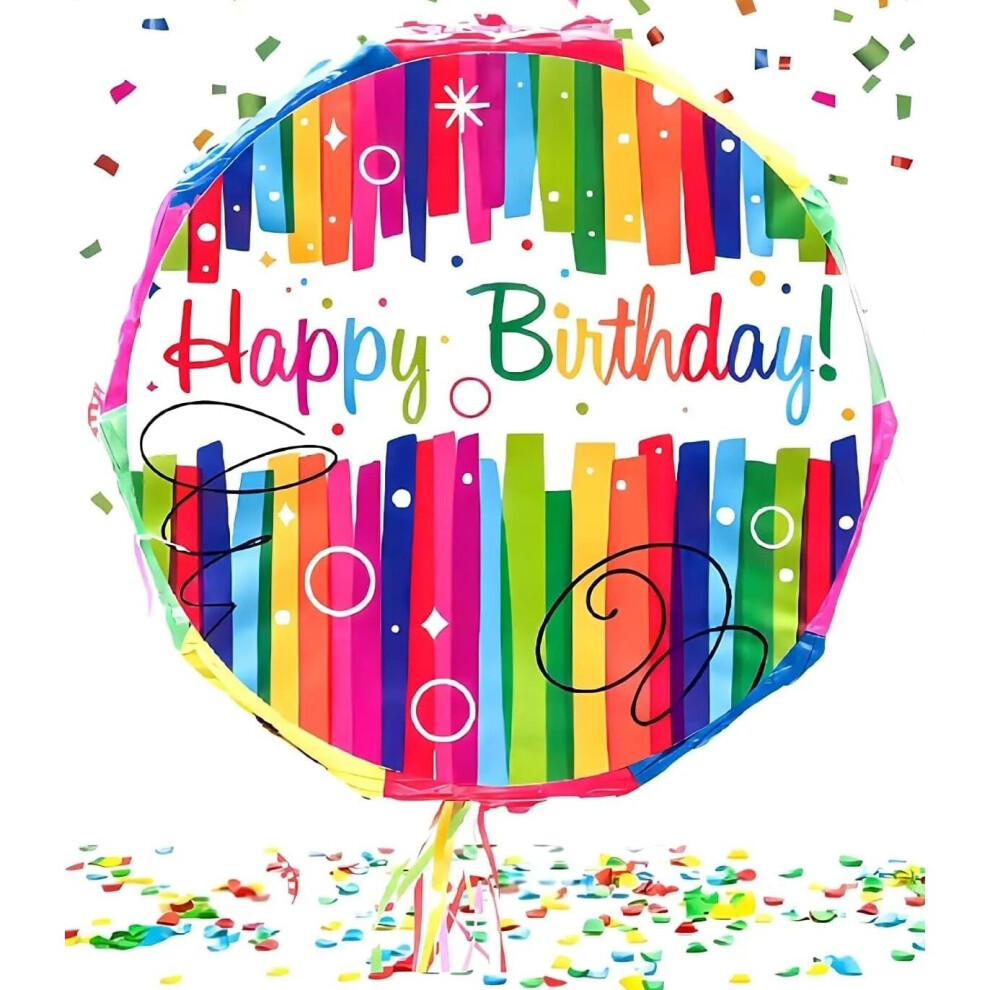 Happy Birthday Pinata Colourful Pull String Piñata For Parties
