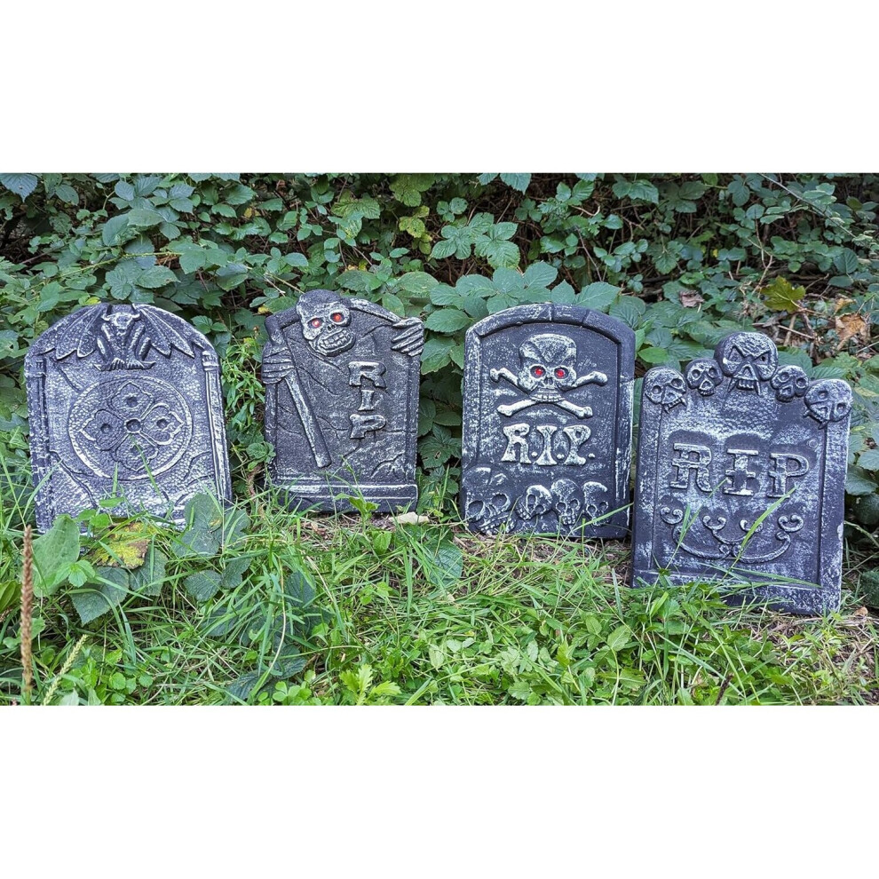 4 PK Halloween Foam Graveyard Tombstone Decorations Haunted House Party Prop