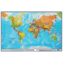 World Desk Mat School Office Pad Map Atlas Protective Mouse Earth Surface Learn