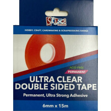 Permanent Adhesive Ultra Clear Tape Double Sided Very High Tack 6mm X 15m