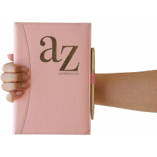A5 Blush Padded A-Z Address Book With Telephone Email With Pen