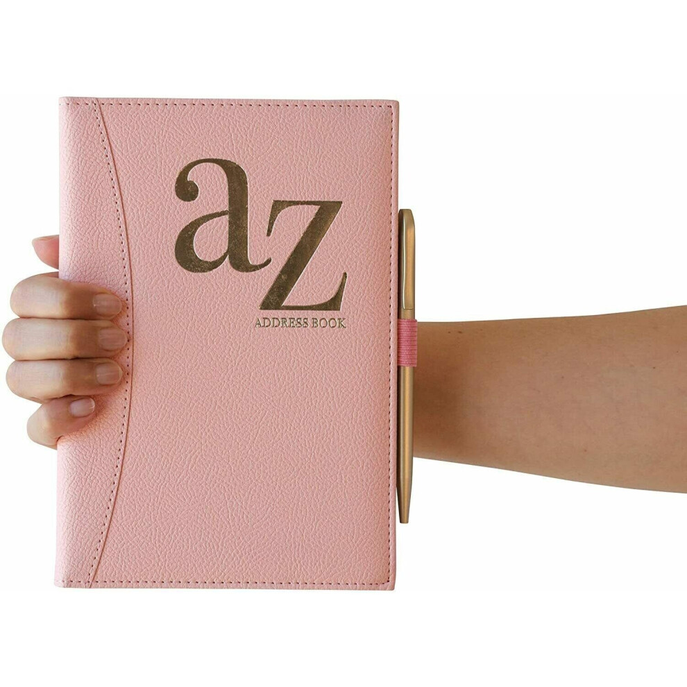 Tallon International A5 Blush Padded A-Z Address Book With Telephone Email With Pen