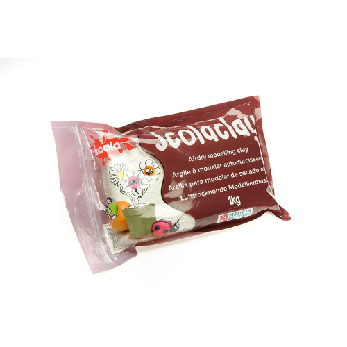 Scola 1KG Air Drying Craft Clay (White)