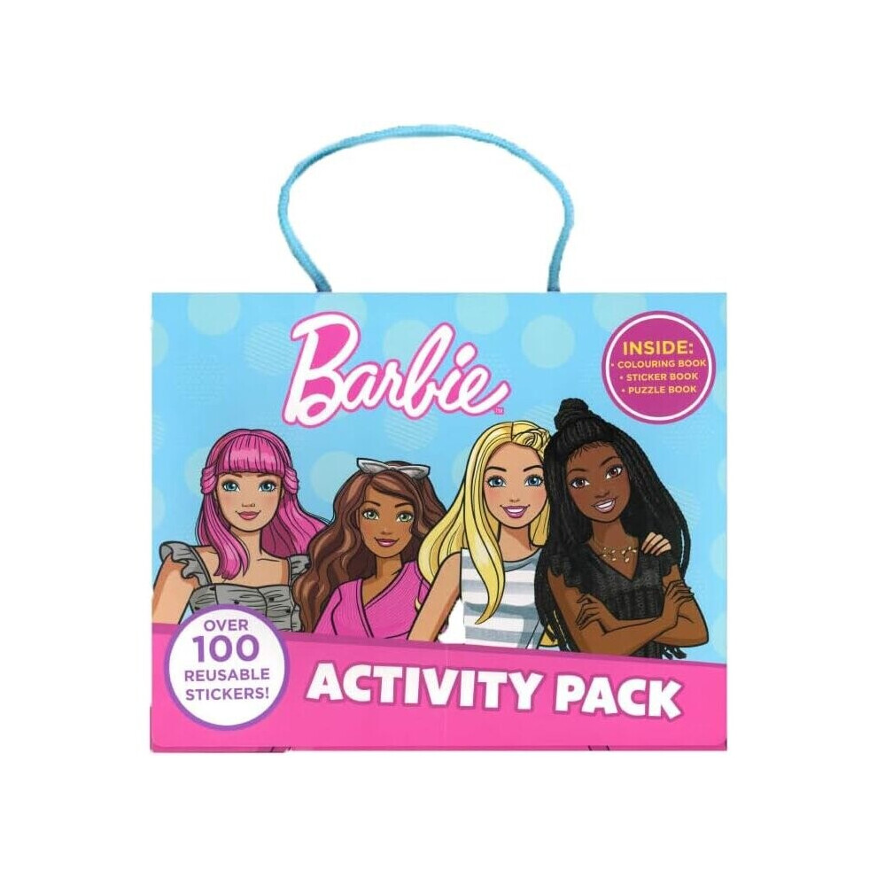 Alligator Books Barbie Activity Pack Colouring Book Sticker Puzzle Fun Craft Activities Childrens Set In Carry Case