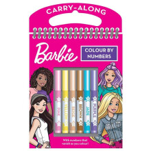 Barbie Farbe durch Zahlen Kinder Carry-Along Aktivität Färbung Pad mit Stiften