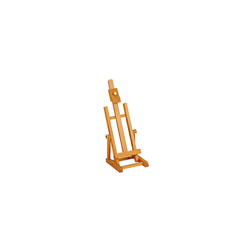 Beechwood Artist Table Top Easel 34cm - Adjustable, Canvas Adapter, Portable Display & Painting Stand B34