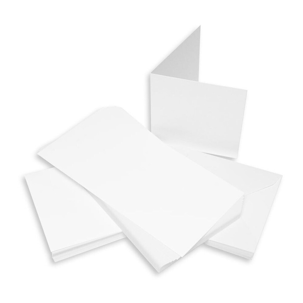 Craft Uk Cards & Envelopes 5X5 Inch 50Pcs White