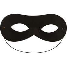 Black Domino Eye Mask Bandit Superhero Costume Cosplay Accessory For Adults With Elastic Strap
