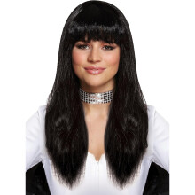 Langes glattes Haar Perücke mit Fransen Abba Katy Perry Fancy Dress