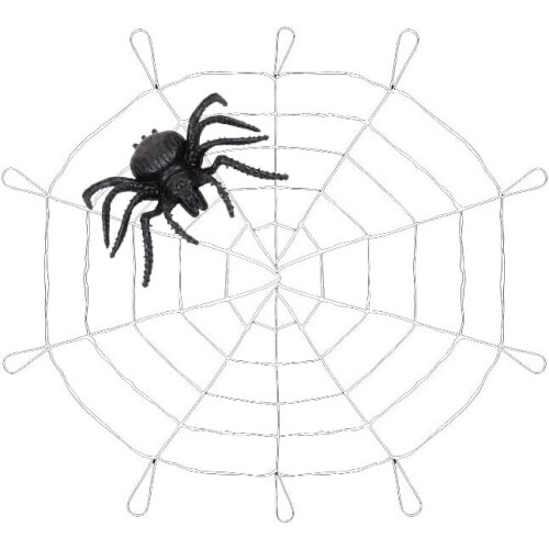 Halloween Giant Spider Web With Spider Spooky Haunted House Decoration