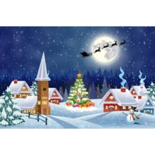 1000 Piece Christmas Village Snow Scene Jigsaw Puzzle Santa Claus Coming To Town