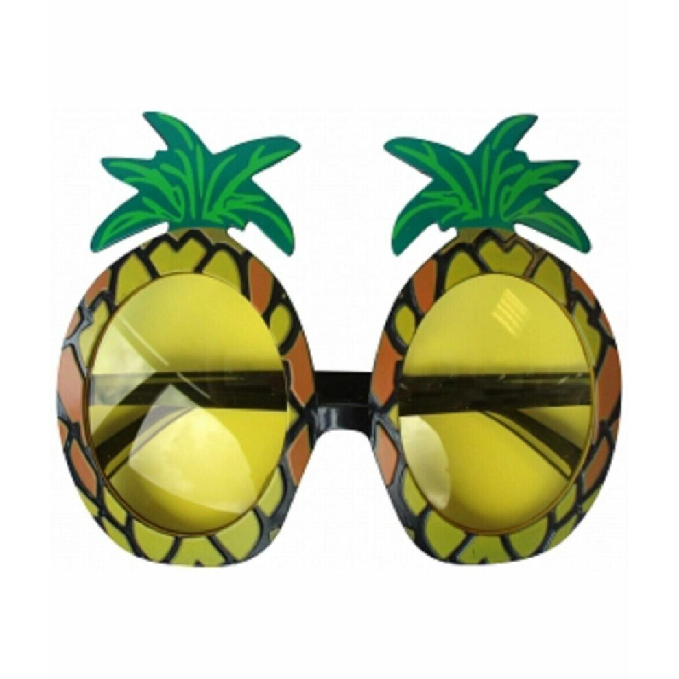 Quickdraw Hawaiian Adult Pineapple Glasses Beach Party Sun Glasses Fancy Dress