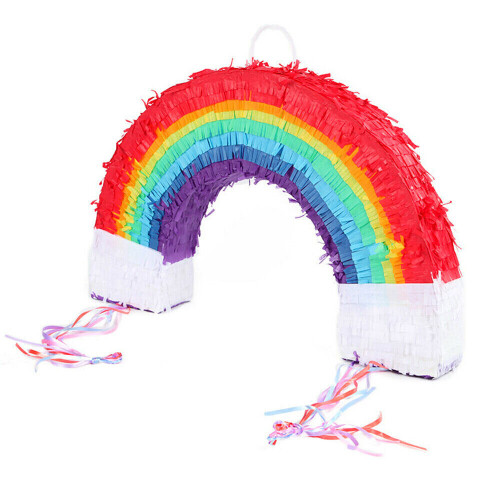 Quickdraw Jumbo 55cm Regenbogen Smash N' Bash oder Pull String Pinata Kinder Party Spiel