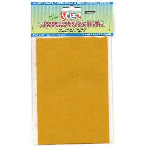 Doppelseitiger Polyester Ultra Sticky Clear Sheets Permanent Kleber Säurefrei S56971
