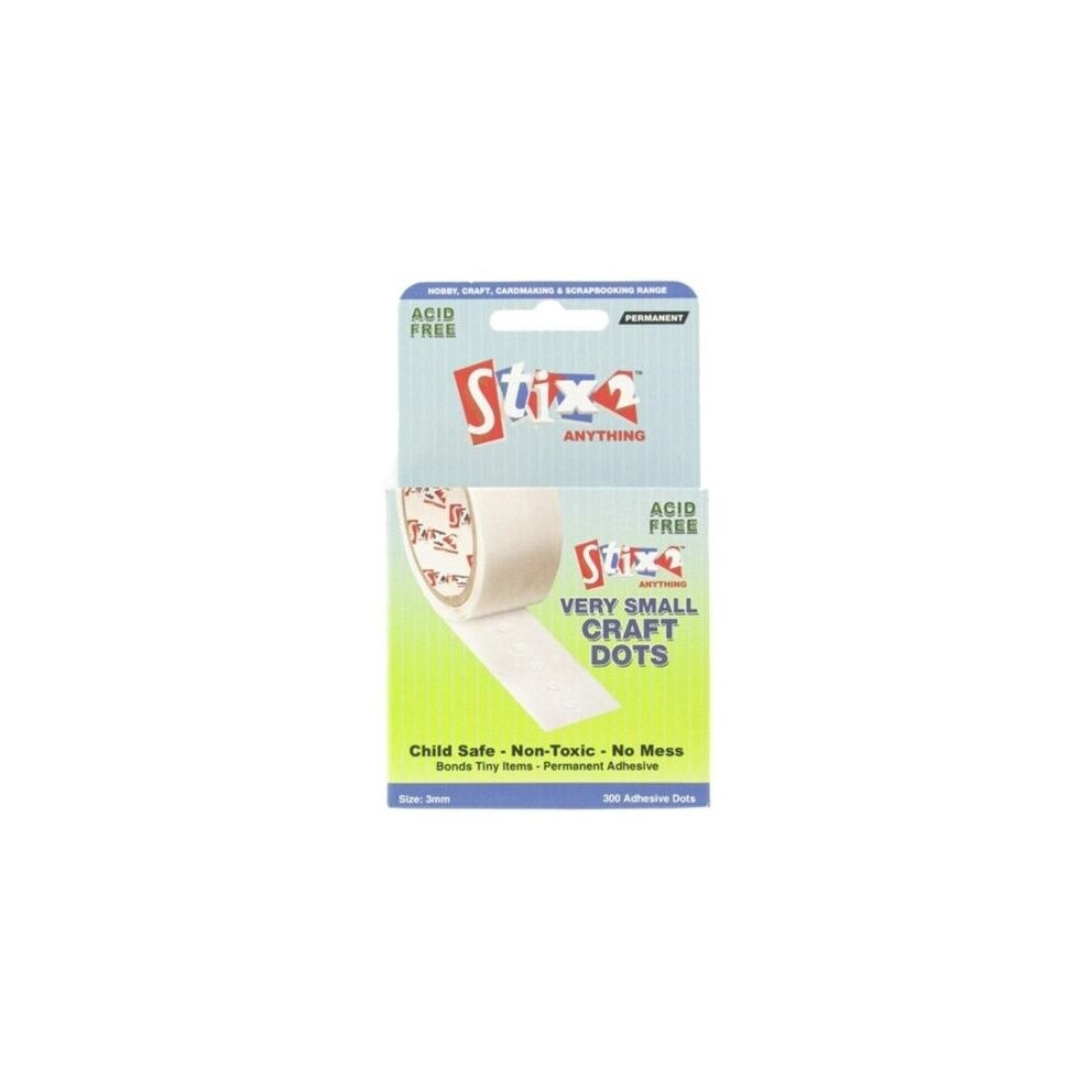 300 Very Small Permanent Craft Dots Acid-Free Glue Hobby Adhesive Stix2
