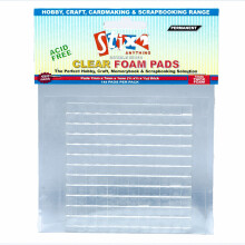 144 transparente Schaumstoffklebepads - 7mm x 7mm x 1mm | Bastelklebstoffe